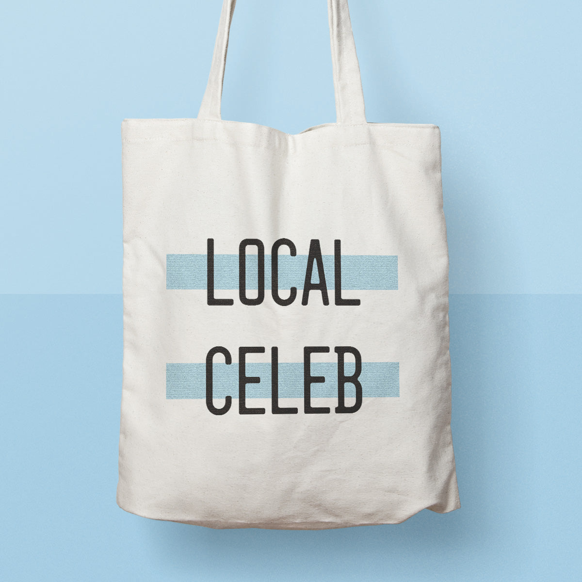 local celebrity tote bag