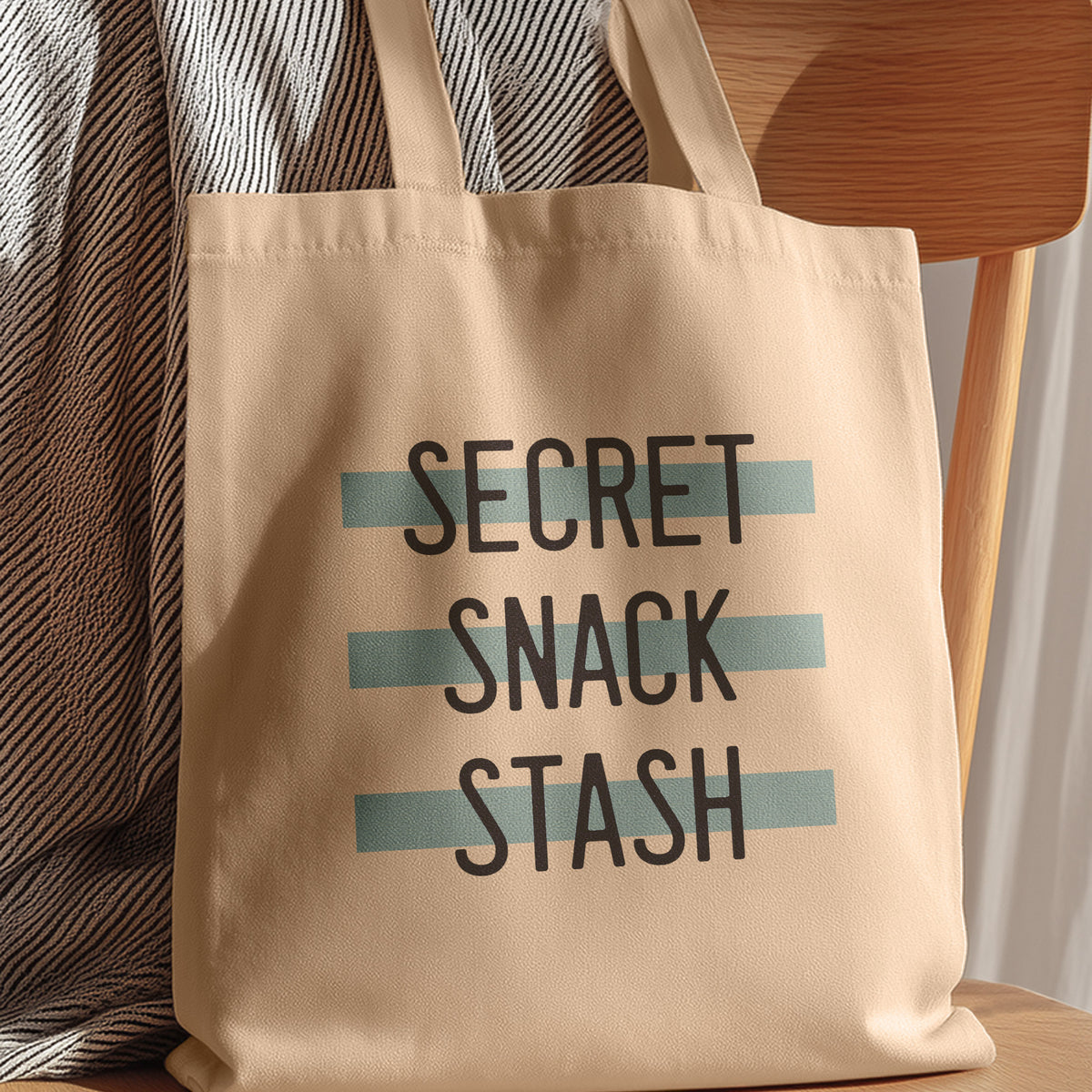 canvas tote bag secret snack stash