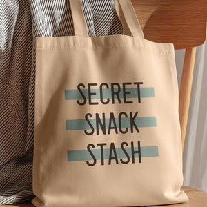 canvas tote bag secret snack stash