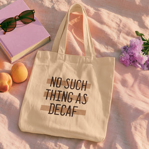 cover lover gifts | no decaf tote bag