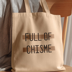 cute tote bag full of chisme