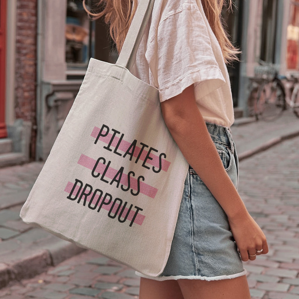 cute tote bag | pilates class dropout