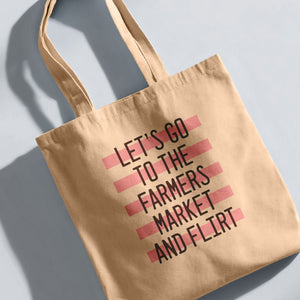 cute farmers market tote bag