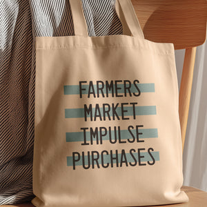 funny farmers market tote bag