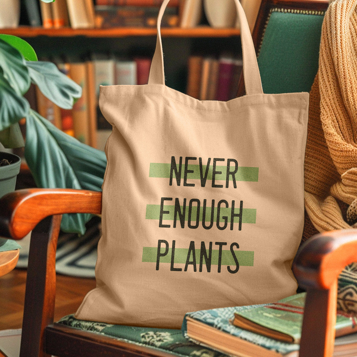 funny quote tote bag plant lover