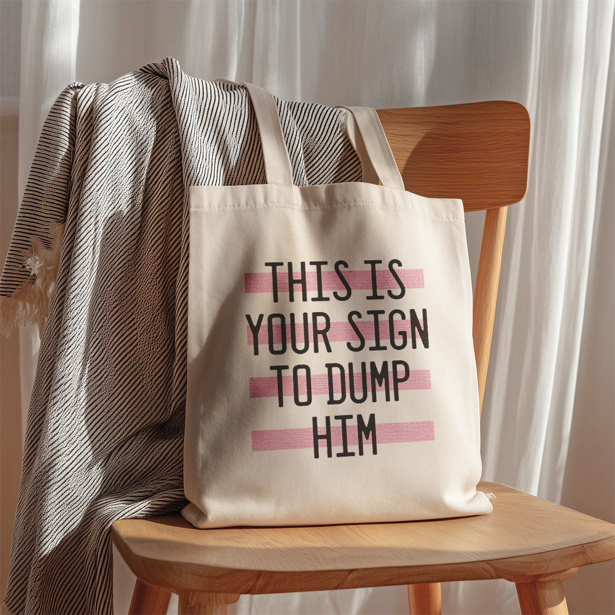 funny tote bag | dump him
