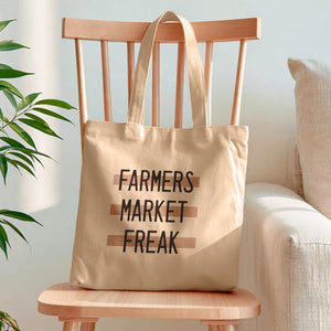 farmers market freak funny tote bag