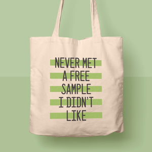 funny tote bag free samples