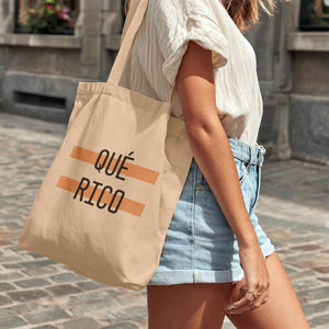 funny tote bag qué rico