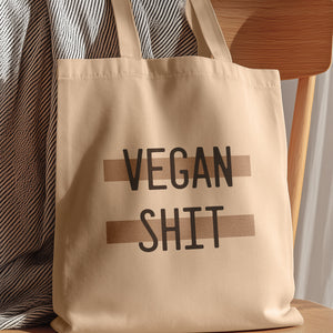 funny vegan shopping bag