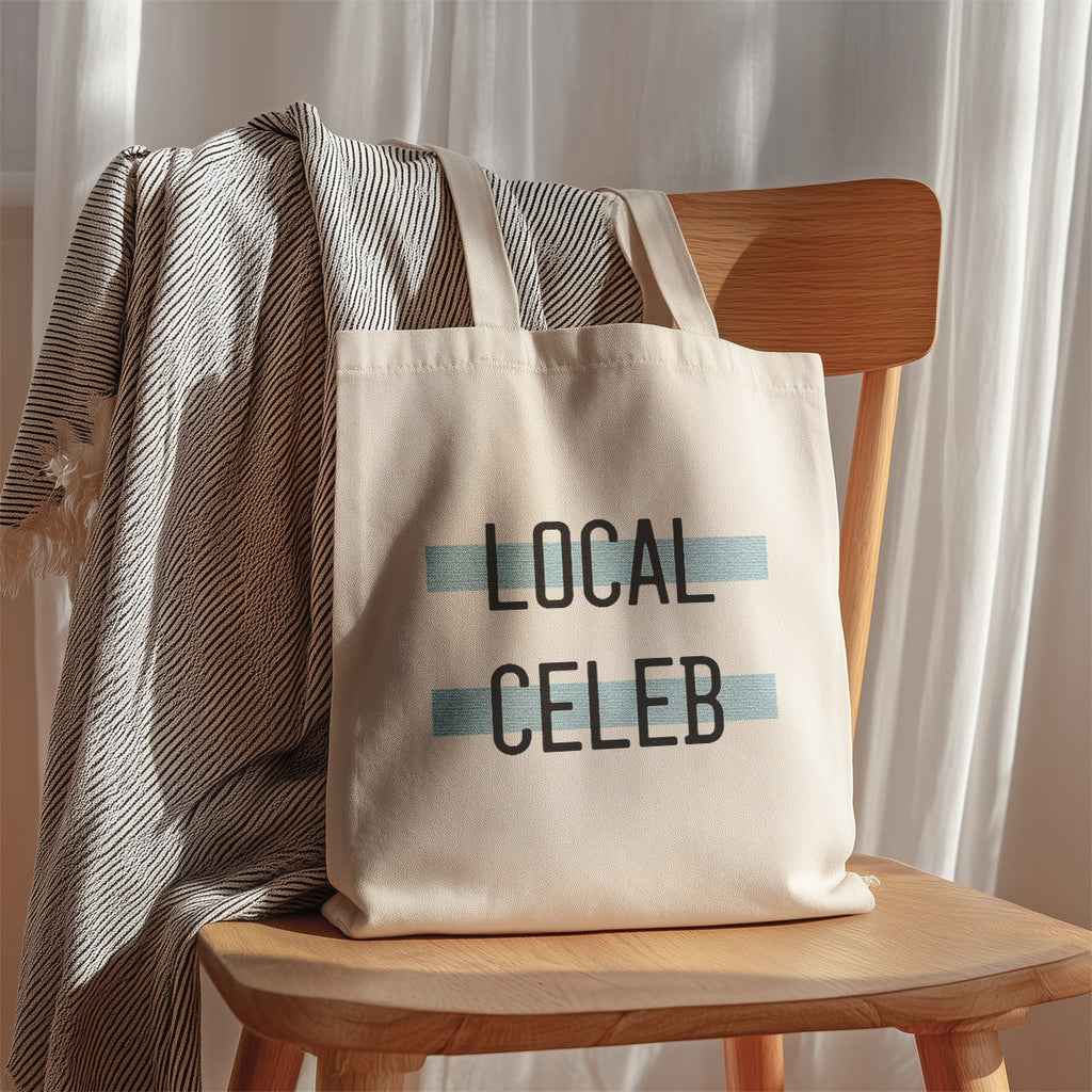 local celebrity tote bag