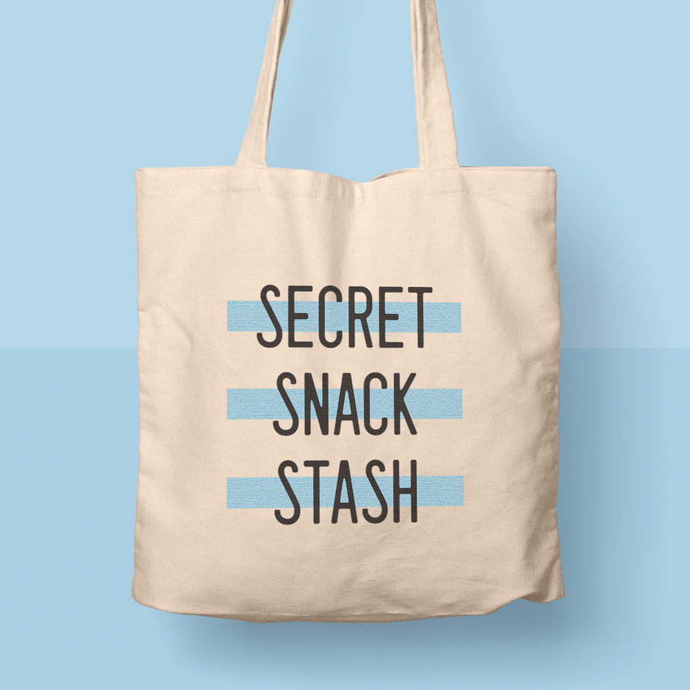 funny tote bag secret snack stash