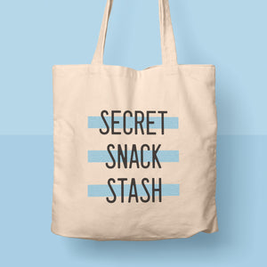 funny tote bag secret snack stash