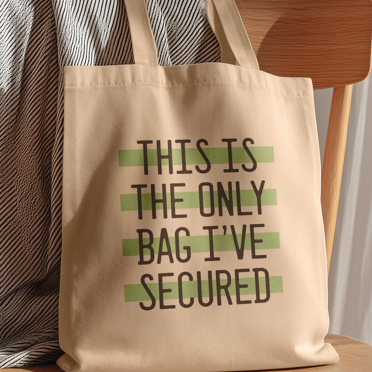 secure the bag | tote bag