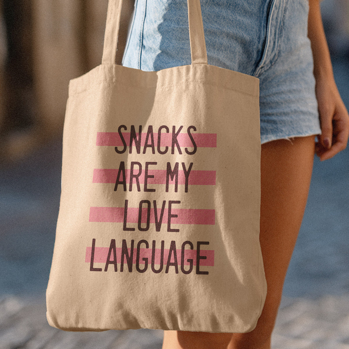Snacks are My Love Language Tote Bag