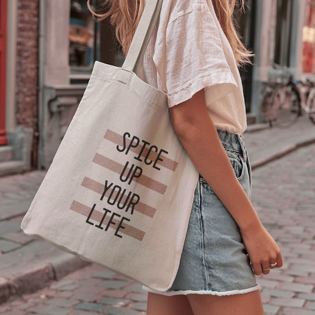 spice up your life cute tote bag