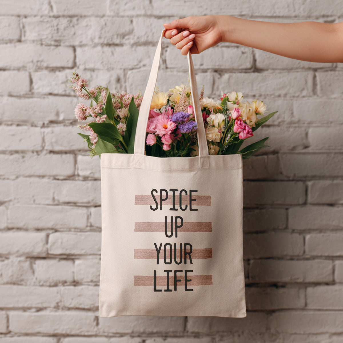 spice up your life cute tote bag