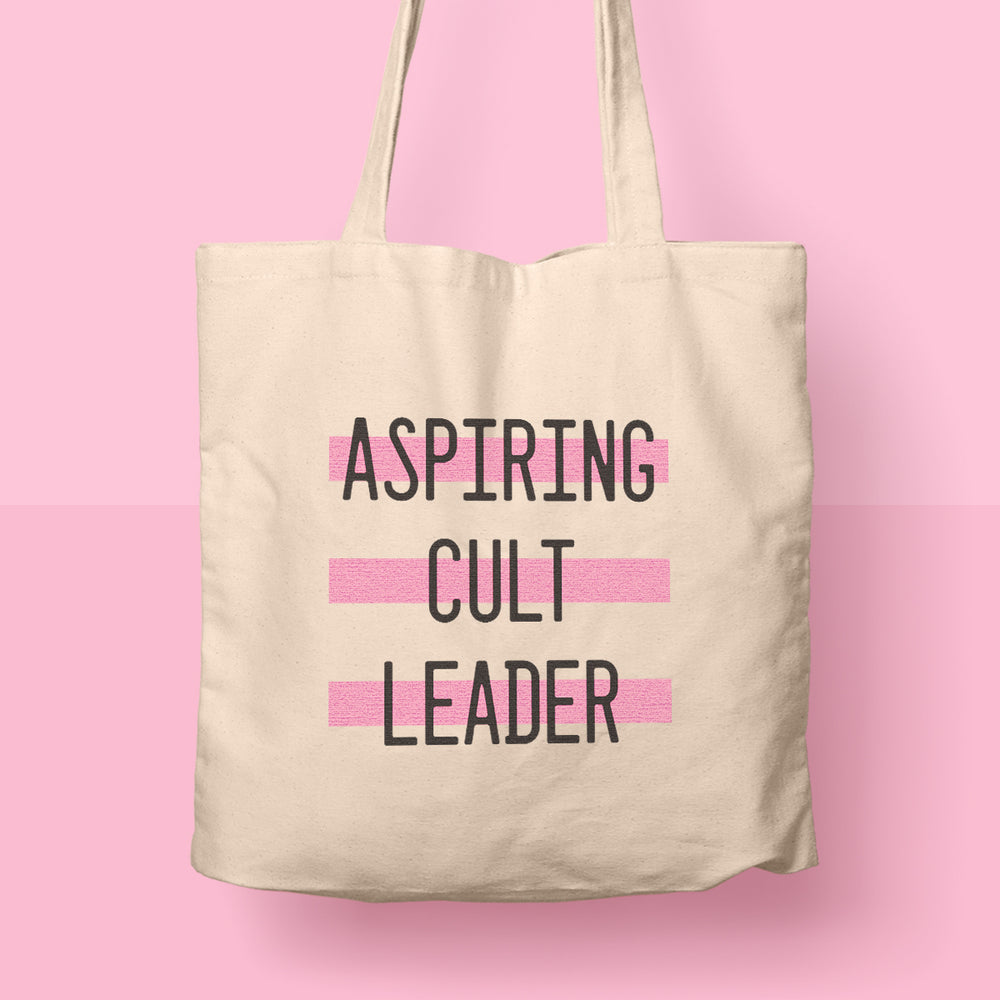 funny tote bag aspiring cult leader