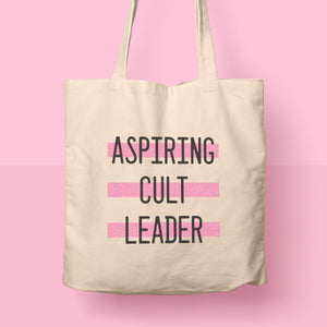 funny tote bag aspiring cult leader
