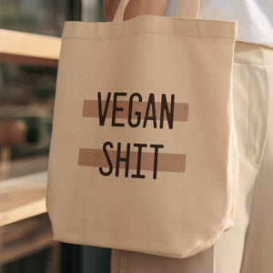 funny vegan tote bag
