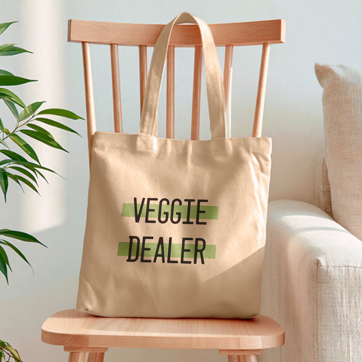 funny tote bag: veggie dealer