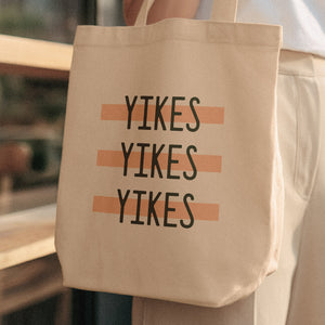 yikes tote bag