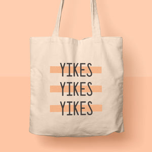 yikes tote bag